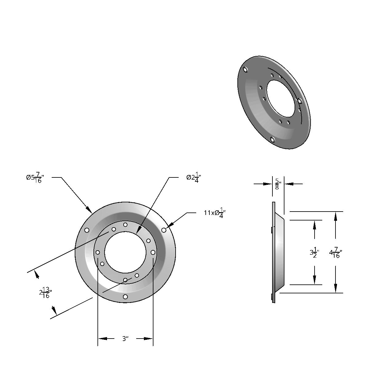 Chrome Plastic Watermelon Light Sleeper Bunk LED Adapter-Concave Style - Thumbnail 9