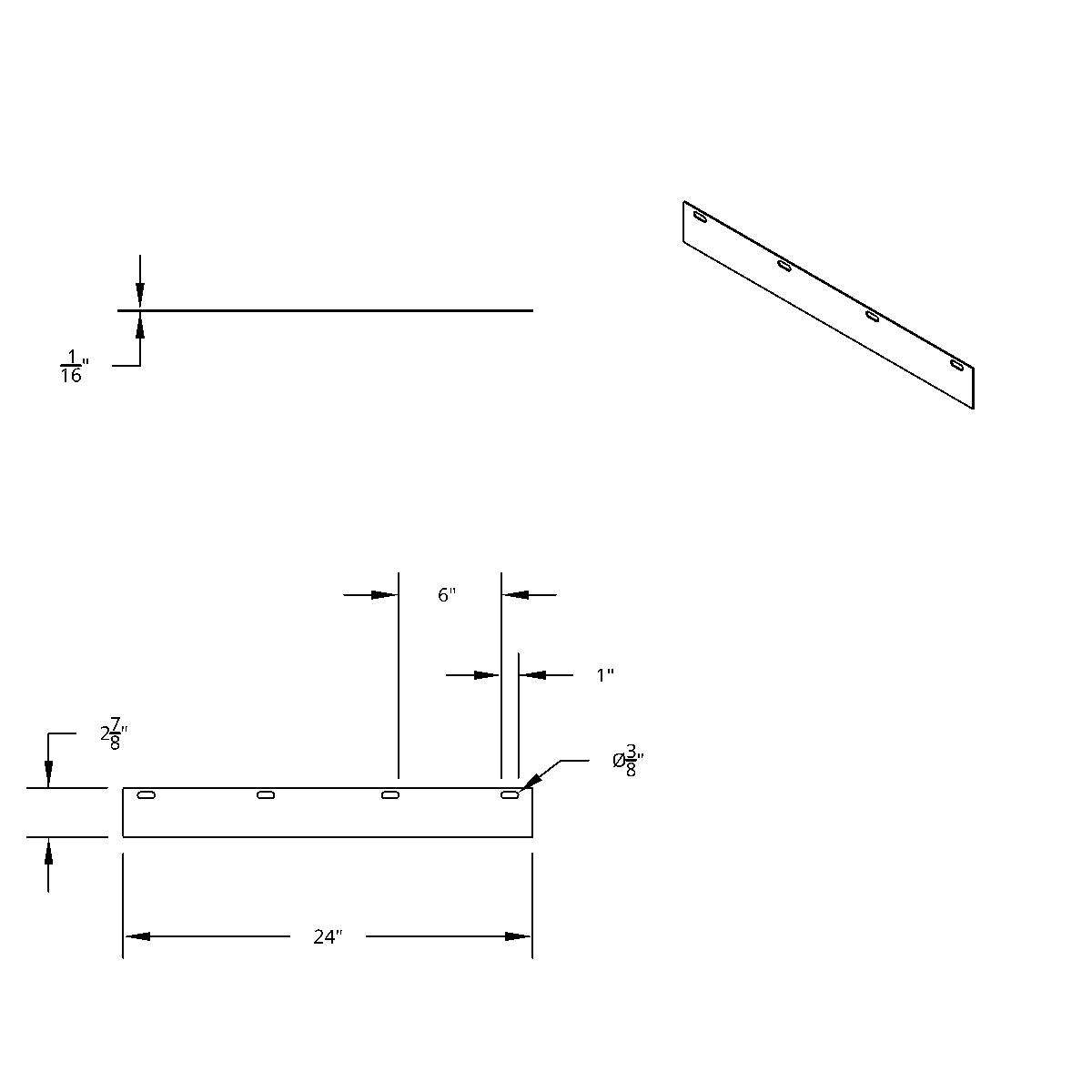 Aluminum Straight Conspicuity Reflector Top Flap Plate (Pair) - Thumbnail 5