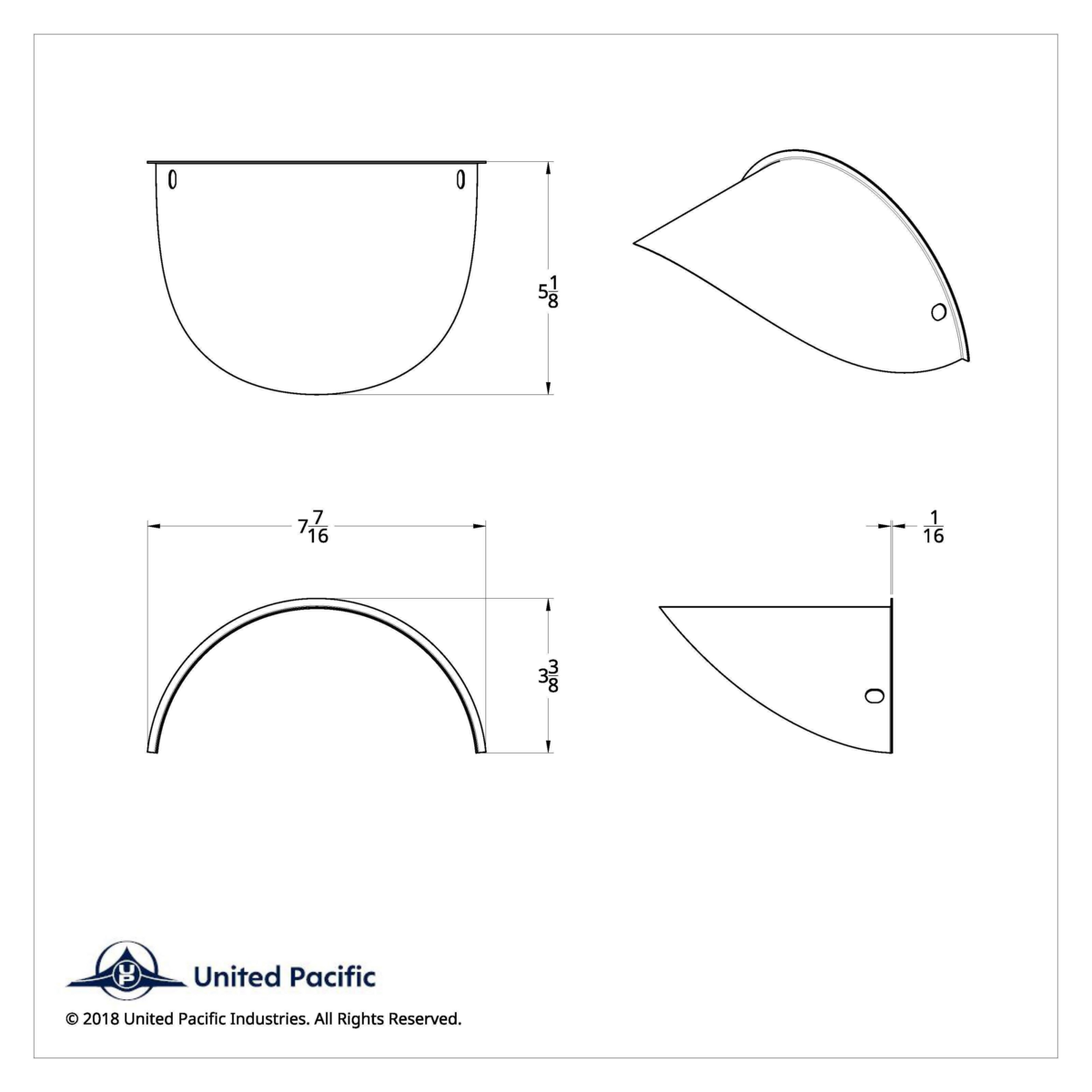 Stainless Steel Extended Style Visor For 7" Headlight - Thumbnail 7