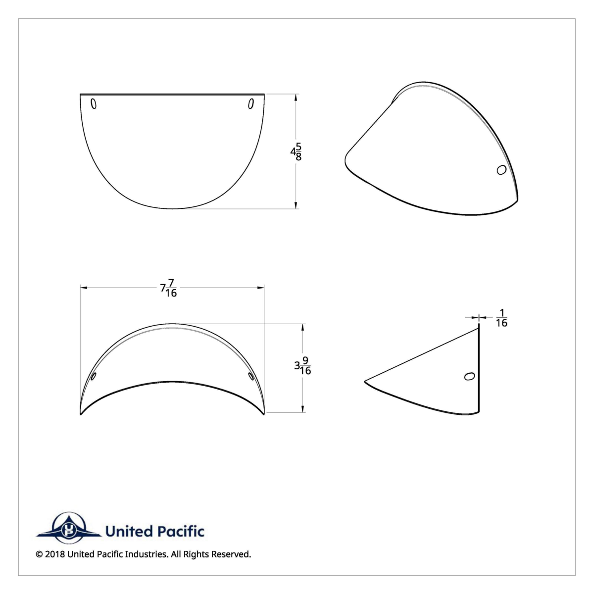 Stainless Steel Drop Style Visor For 7" Headlight - Thumbnail 7