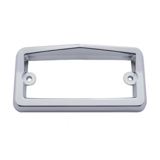 Chrome Plastic Rectangular Visor Light Bezel For Freightliner