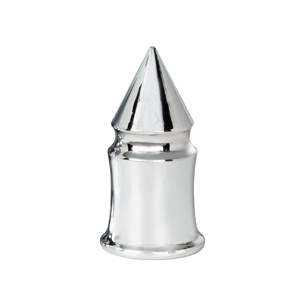 33mm X 4 3/8" Chrome Plastic V-Spike Nut Cover - Push-On (Bulk) - Thumbnail 6