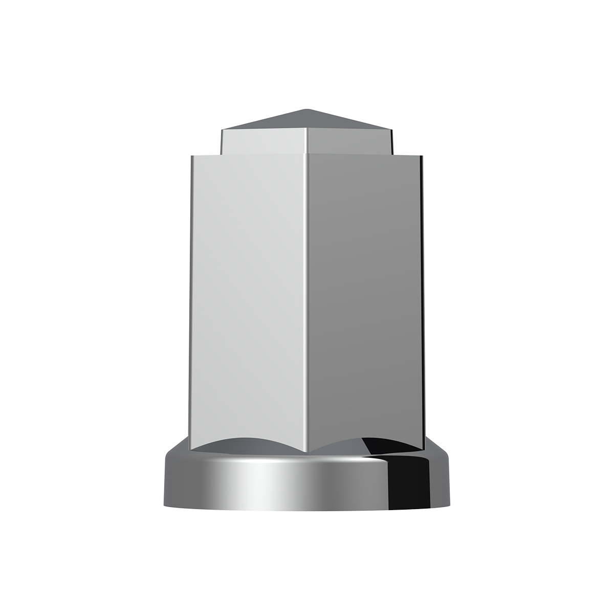 33mm X 3" Tall Chrome Plastic Hexagon Style Thread-On Nut Cover (Bulk) - Thumbnail 2