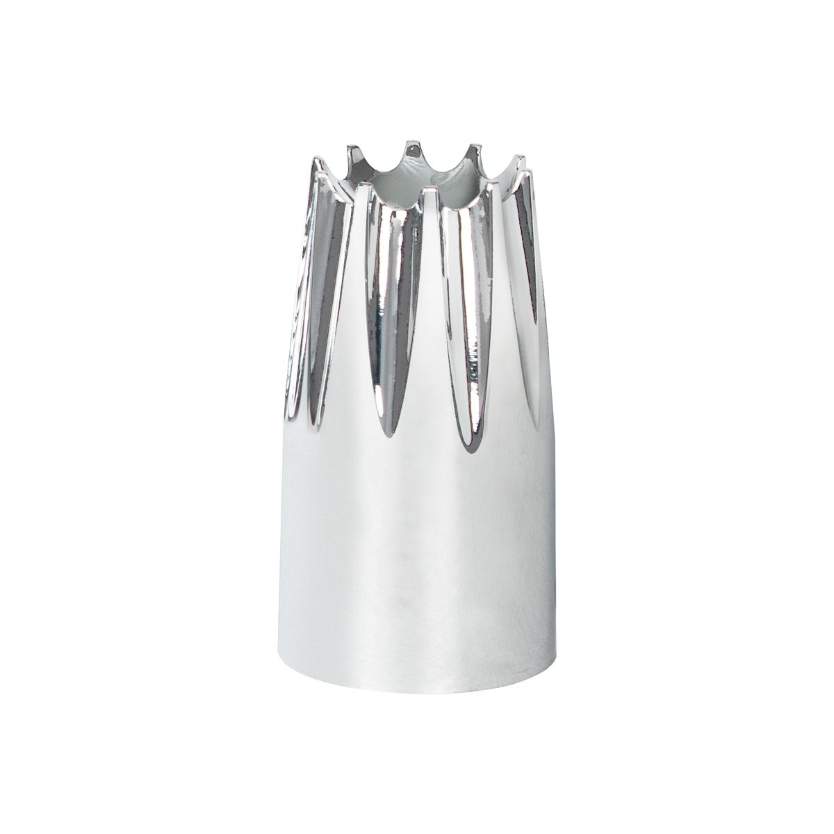 33mm x 3-3/4" Chrome Plastic Crown Nut Cover - Thread-On (Bulk)