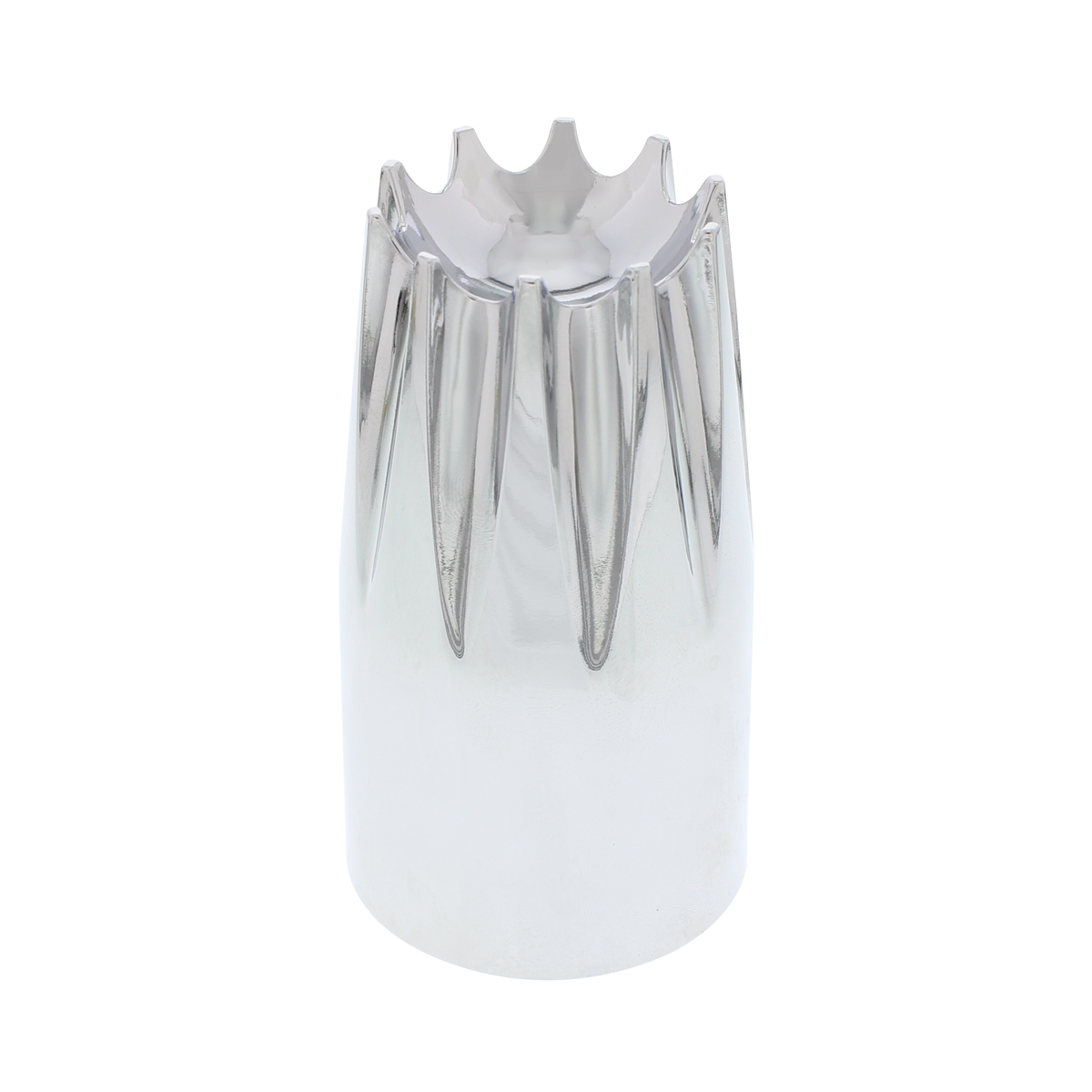 33mm x 3-3/4" Chrome Plastic Crown Nut Cover - Thread-On (Bulk) - Thumbnail 2