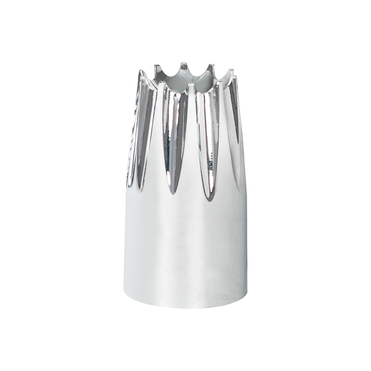 33mm x 3-3/4" Chrome Plastic Crown Nut Cover - Thread-On (Bulk) - Thumbnail 6