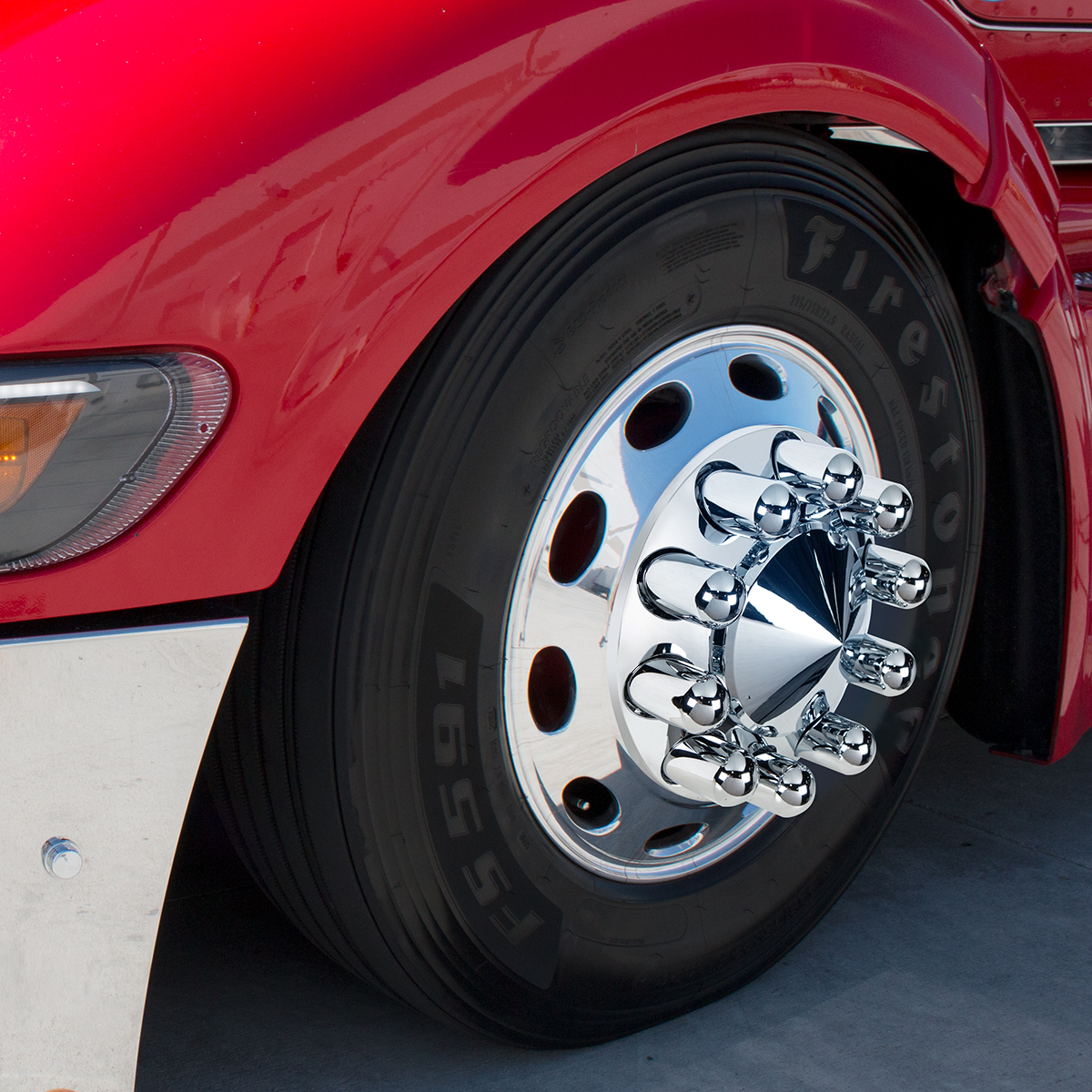 33mm x 3-3/4" Chrome Plastic Dome Nut Covers -Thread-On (10-Pack) - Thumbnail 7