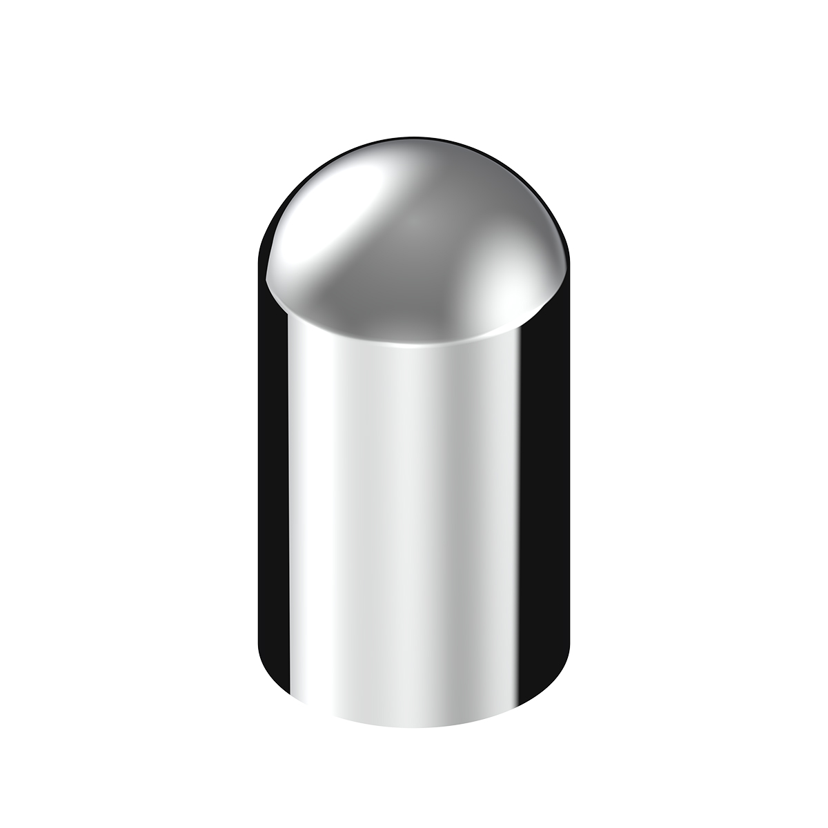 33mm x 3-3/4" Chrome Plastic Dome Nut Cover - Thread-On (Bulk) - Thumbnail 2