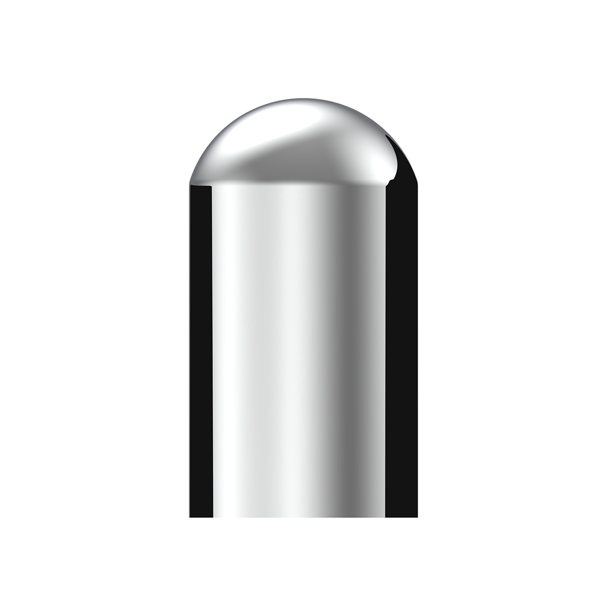 33mm x 3-3/4" Chrome Plastic Dome Nut Cover - Thread-On (Bulk) - Thumbnail 3