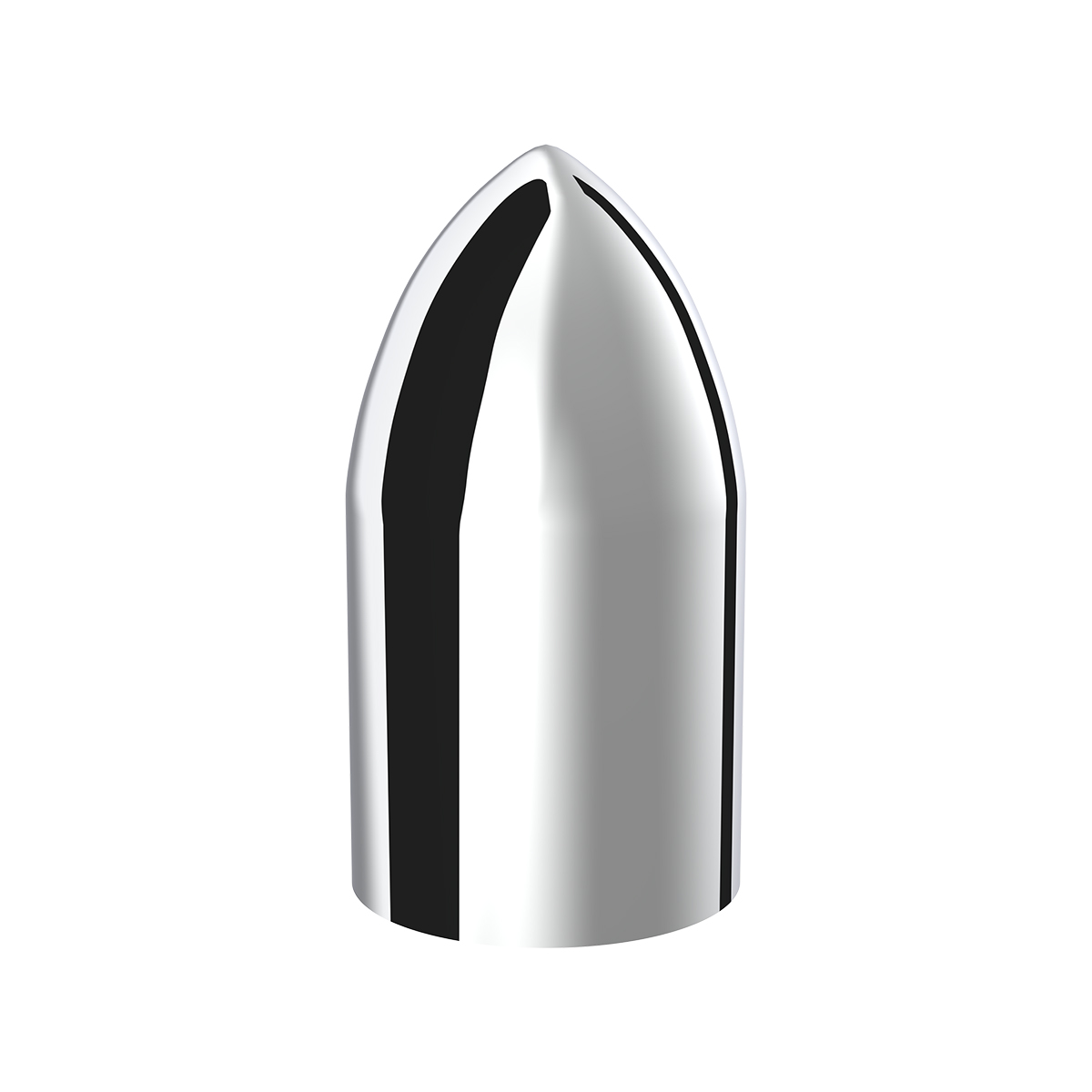 33mm x 3-7/8" Chrome Plastic Bullet Nut Cover - Thread-On (Bulk) - Thumbnail 2