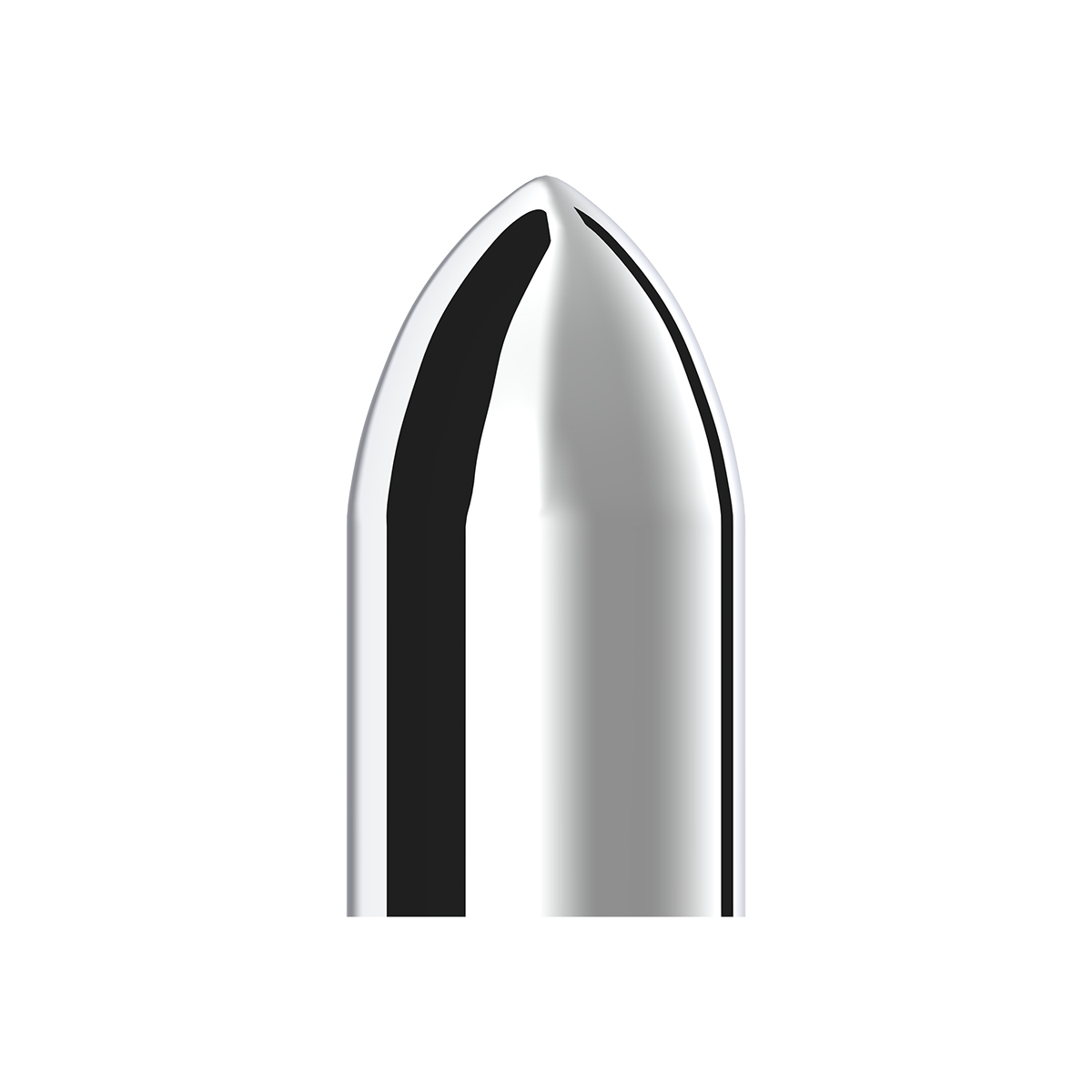 33mm x 3-7/8" Chrome Plastic Bullet Nut Cover - Thread-On (Bulk) - Thumbnail 3