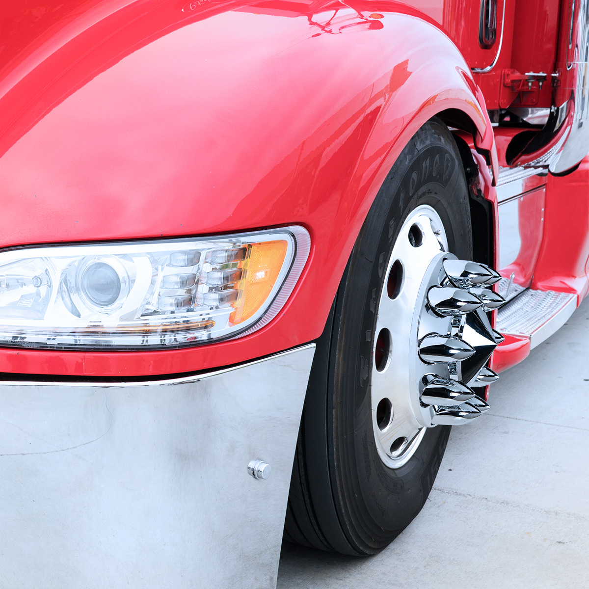 33mm X 3-7/8" Chrome Plastic Bullet Nut Covers - Thread-On (60-Pack) - Thumbnail 3