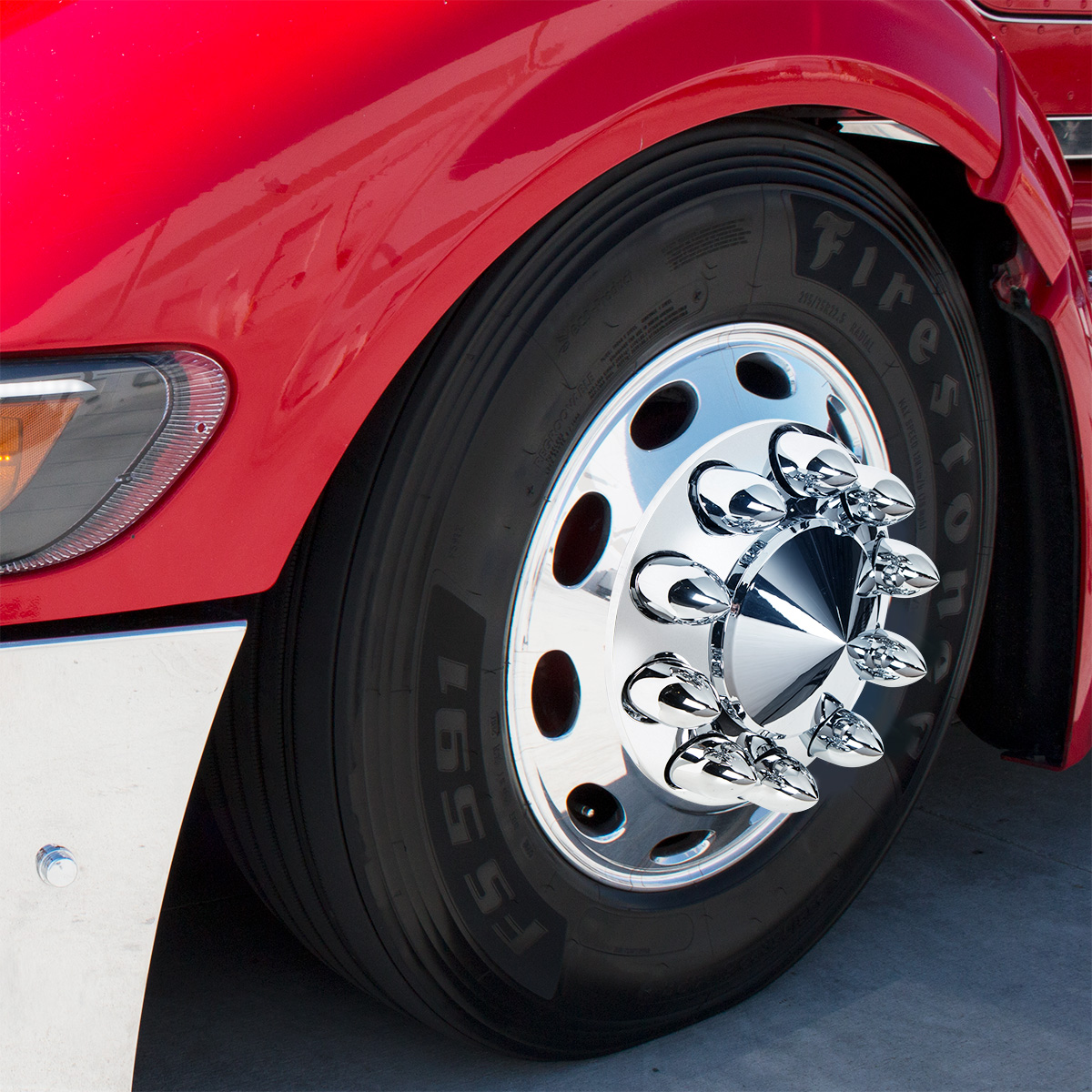 33mm X 3-7/8" Chrome Plastic Bullet Nut Covers - Thread-On (60-Pack) - Thumbnail 4