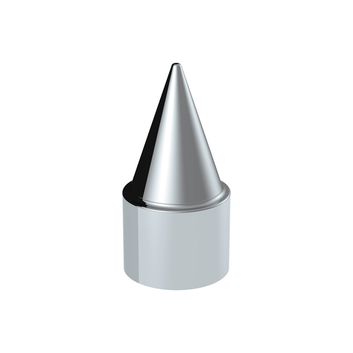 33mm X 4-1/4" Chrome Plastic Stiletto Nut Cover - Push-On (Bulk) - Thumbnail 3