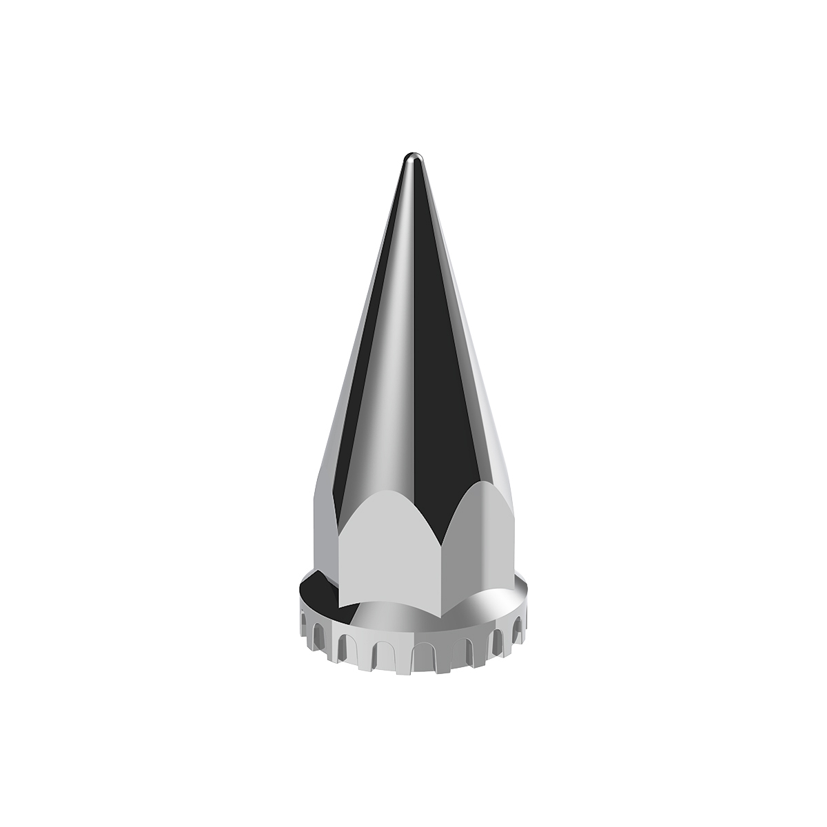 33mm x 4-3/4" Chrome Super Spike Nut Cover - Thread-On (Bulk) - Thumbnail 7