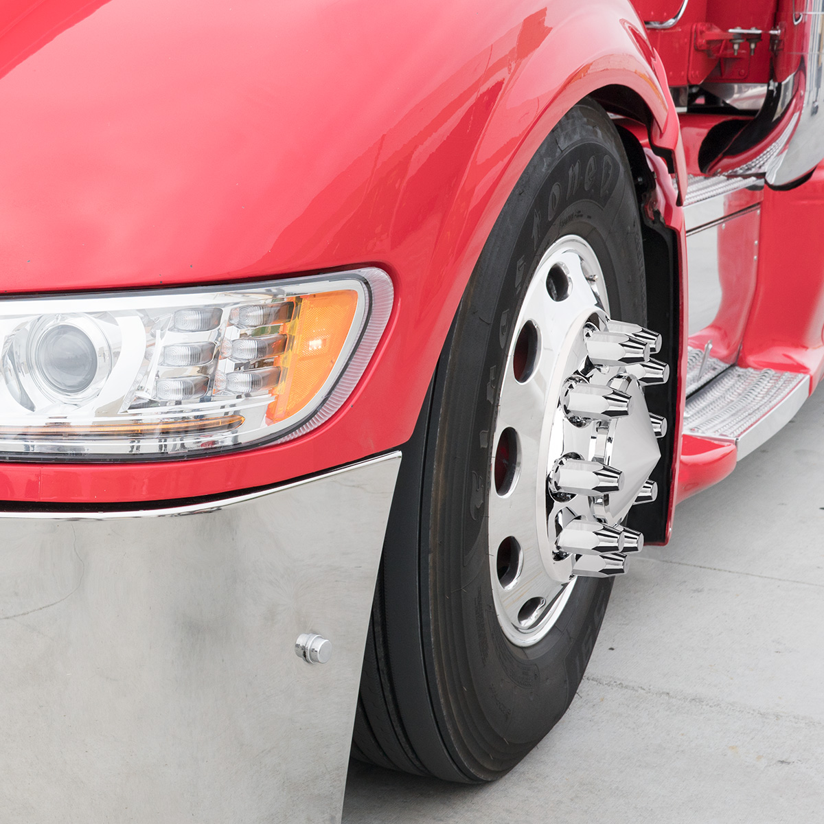 33mm X 4" Chrome Plastic Extra Tall Nut Cover With Flange - Thread-On (Bulk) - Thumbnail 7