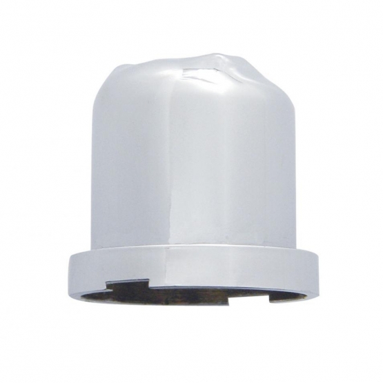 9/16" X 1-1/4" Chrome Plastic Skull Nut Cover, Push-On Style (Bulk) - Thumbnail 2