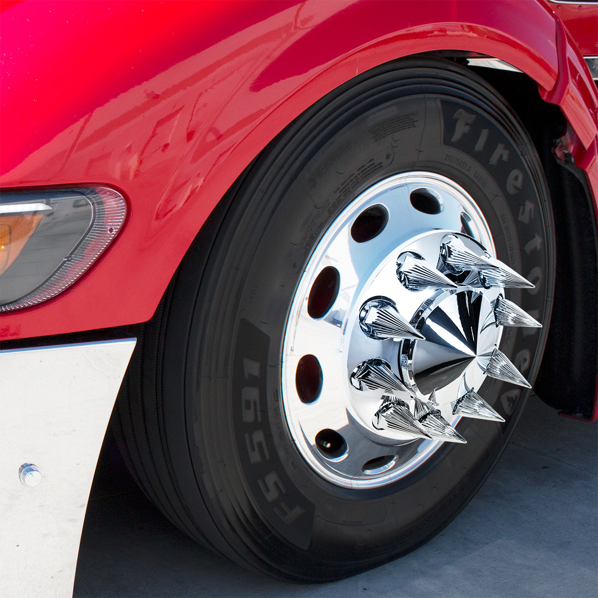 33mm X 4-3/4" Chrome Plastic Razor Nut Covers With Flange - Thread-On (60-Pack) - Thumbnail 3