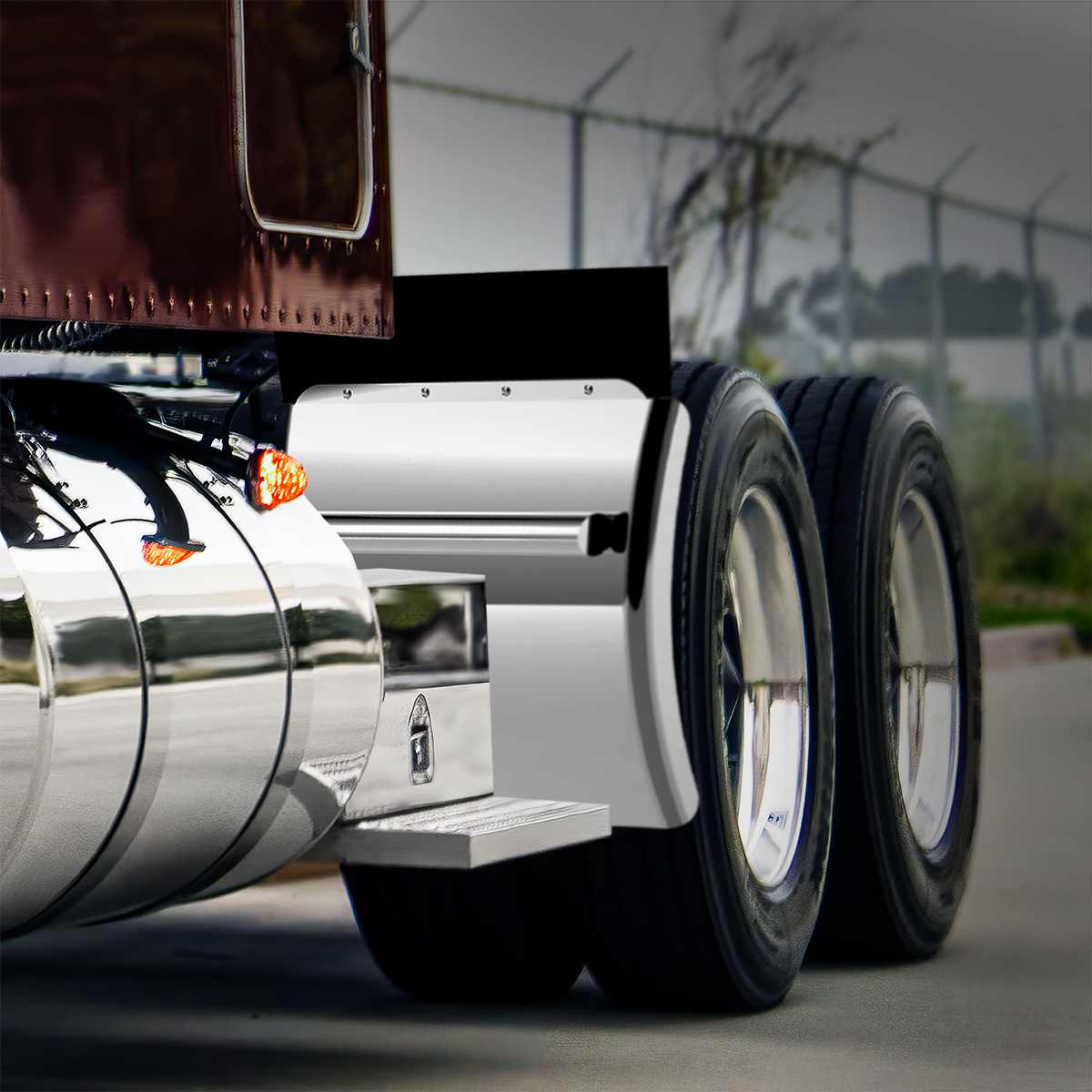 24" x 24" Stainless Competition Series Quarter Fender Set - Tube Bracket (Pair) - Thumbnail 8