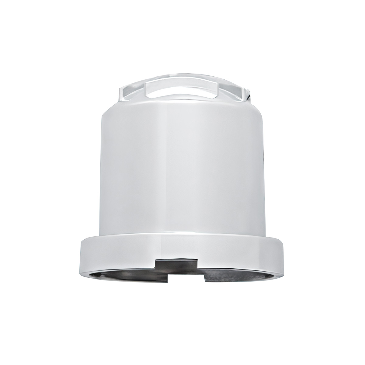 7/16" X 1-3/4" Chrome Plastic Iron Cross Nut Cover, Push-On Style (Bulk) - Thumbnail 2