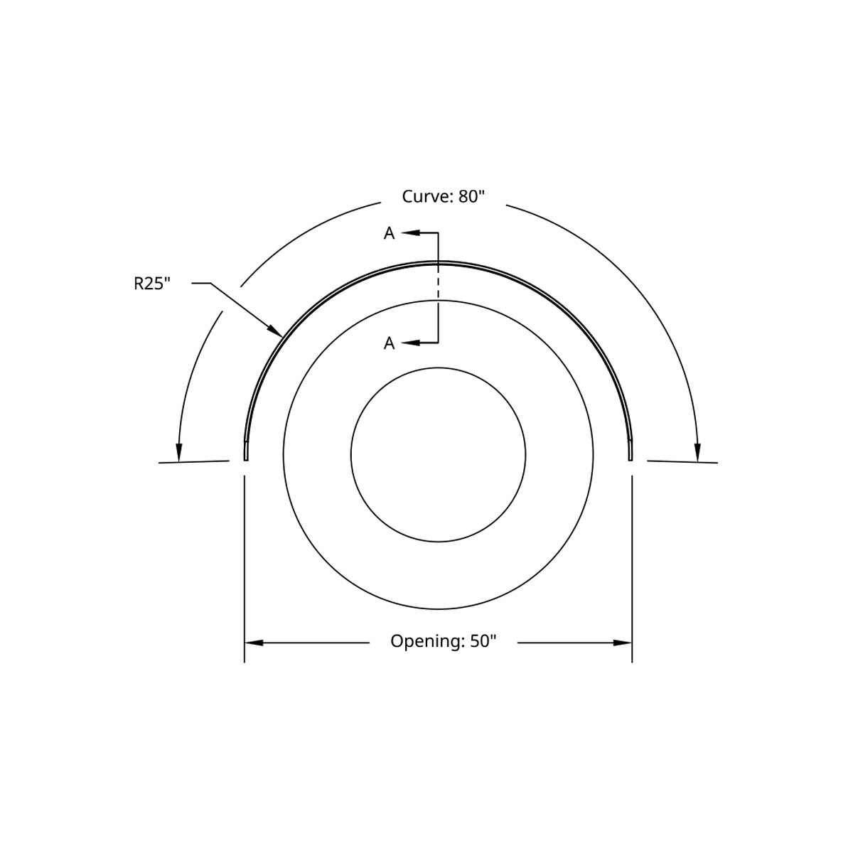 80" 430 Stainless Steel (18ga) Single Axle Fender - SR Series  (Pair) - Thumbnail 2
