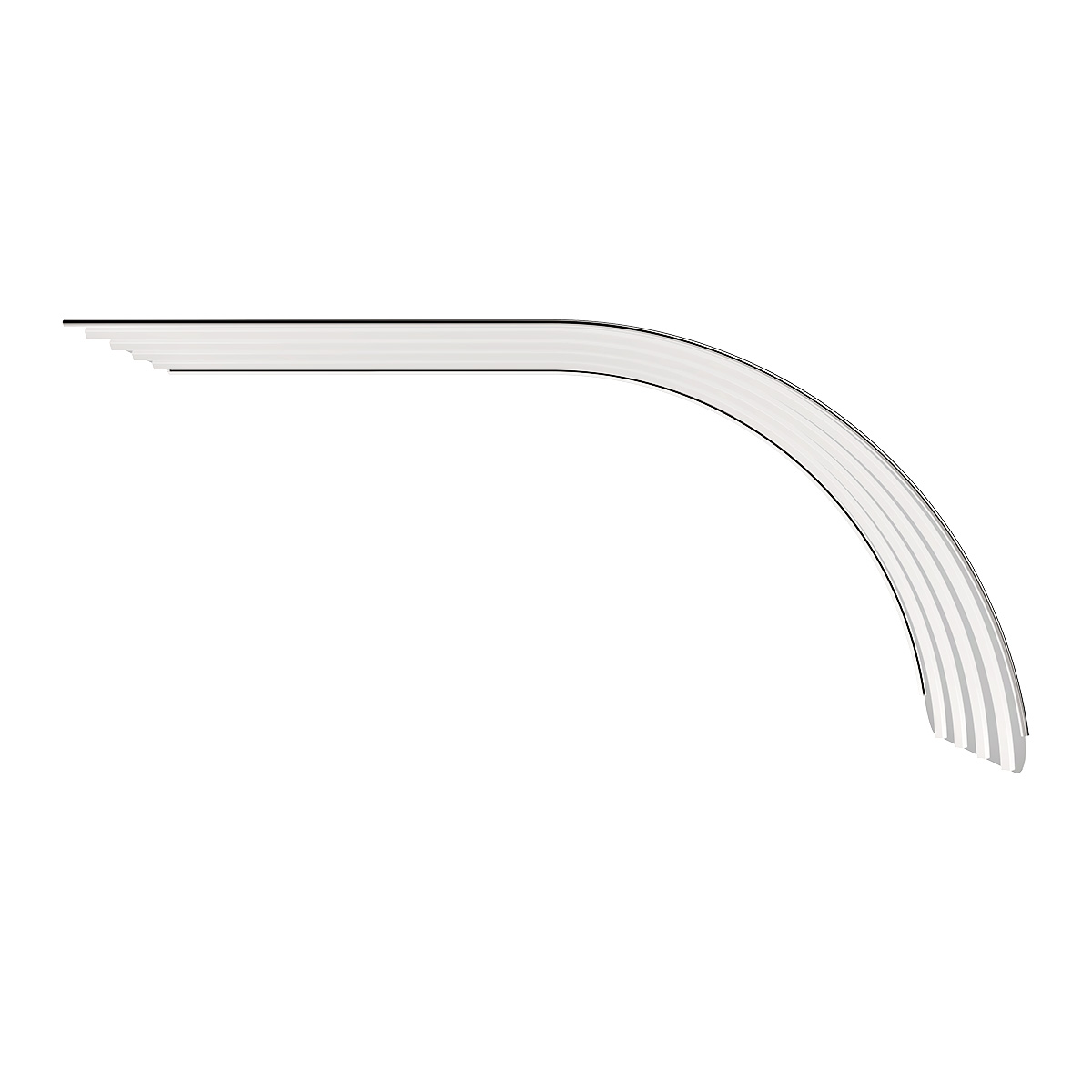 66" 430 Stainless Steel (18ga) Half Fender - SR Series (Pair) - Thumbnail 6