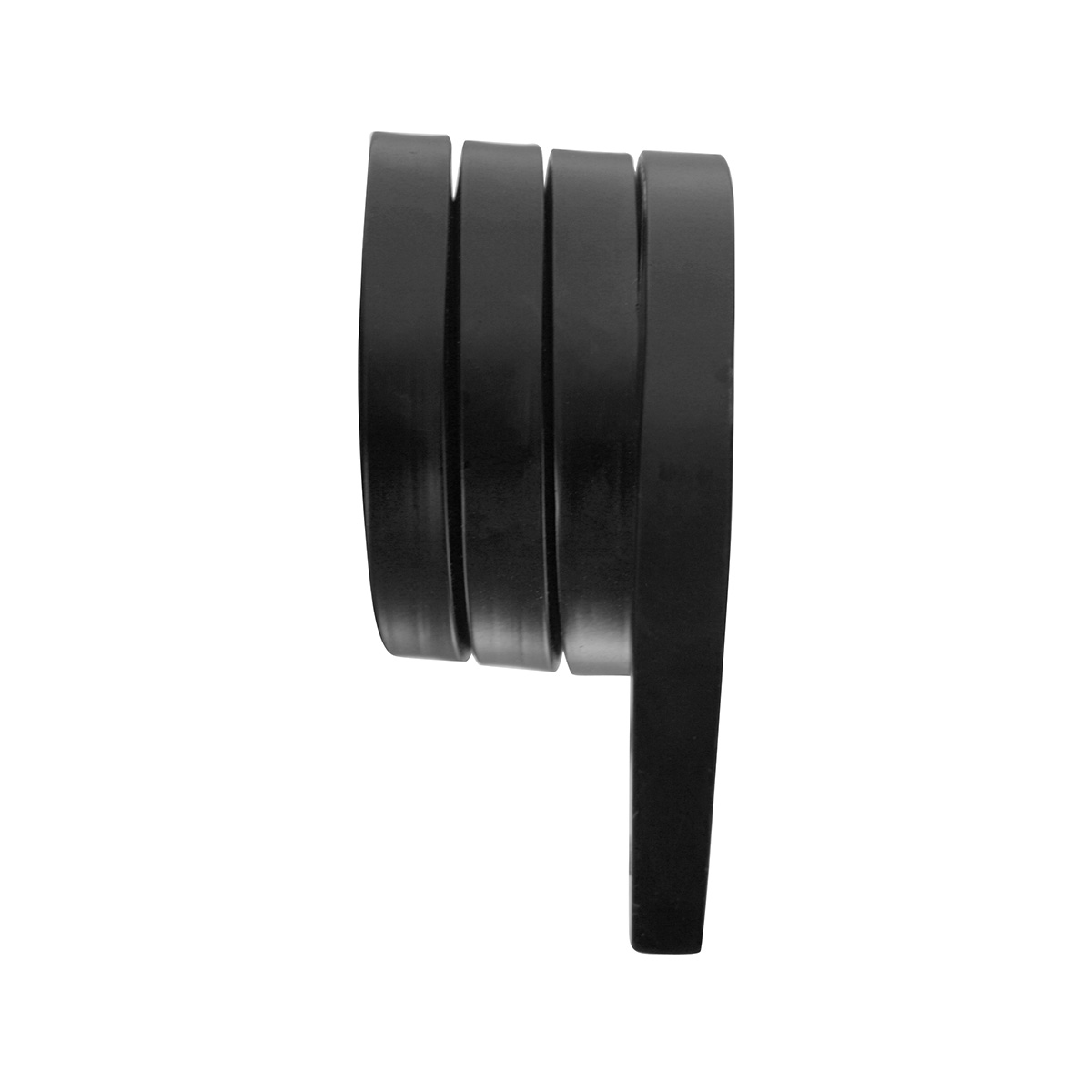 Black Straight Mud Flap Hangers - 3 Coils (Pair) - Thumbnail 2