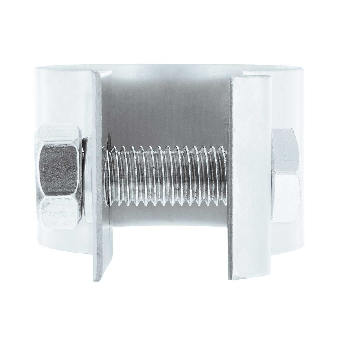 Stainless Steel Quarter Fender 2" Tube Clamp With Hardware - Thumbnail 2