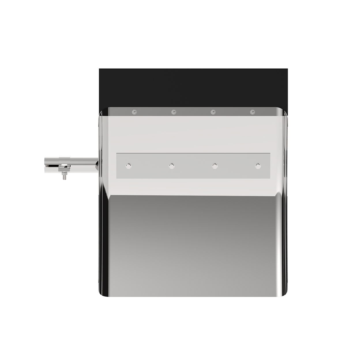 24" X 24" 430 Stainless Quarter Fender With Tube Bracket Set (Pair) - Thumbnail 4