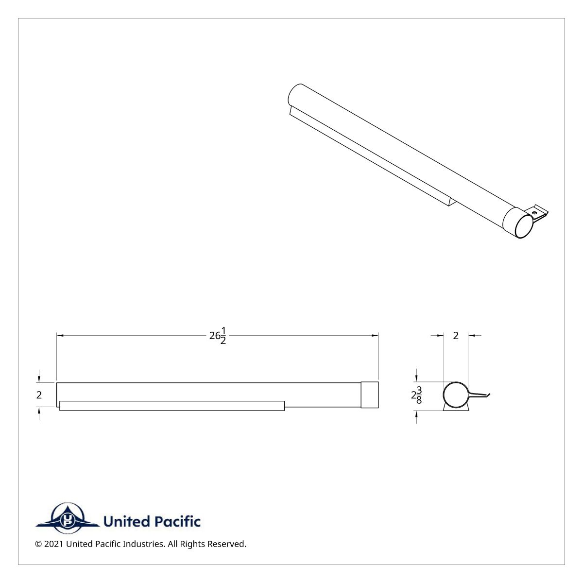 430 Stainless Steel Quarter Fender 2" Tube Bracket With Hardware - Thumbnail 4