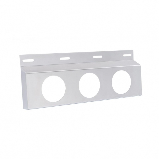 Stainless Top Mud Flap Bracket - Three 4" Light Cutout (Each) - Thumbnail 2