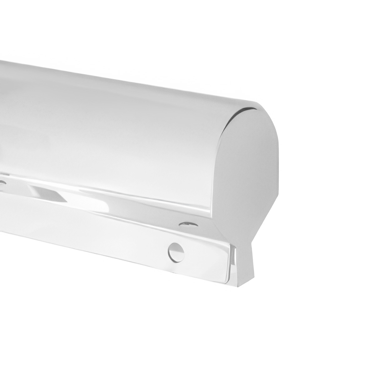 28" Chrome 45-Degree Angled Mud Flap Hangers - 1-1/8" Bolt Pattern (Pair) - Thumbnail 2