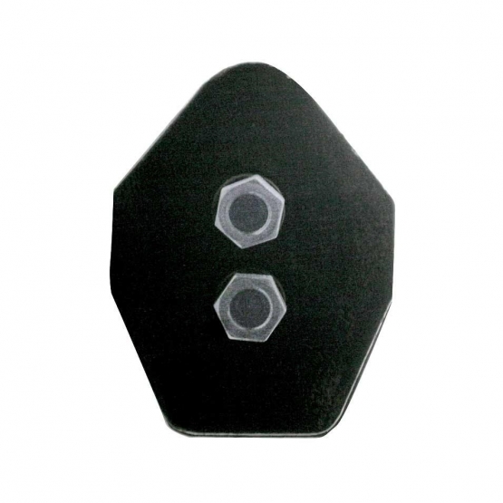 30" Black 45-Degree Angled Heavy Duty Mud Flap Hangers - 1-1/8" Bolt Pattern (Pair) - Thumbnail 2