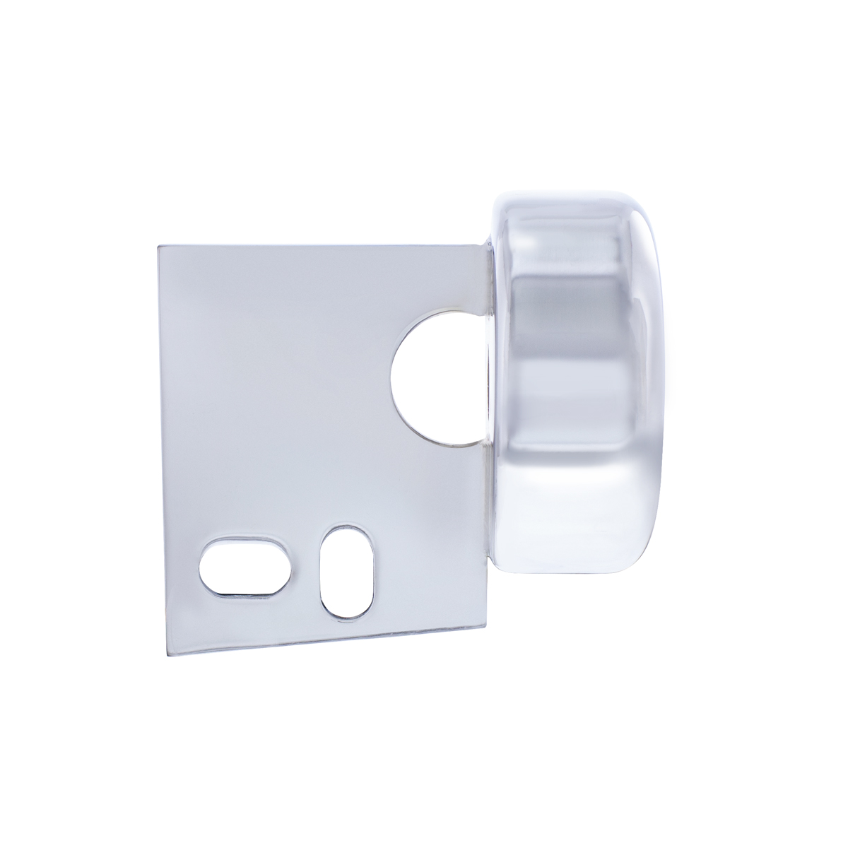 Chrome Steel Mud Flap Hanger End Light Bracket Only - Thumbnail 2