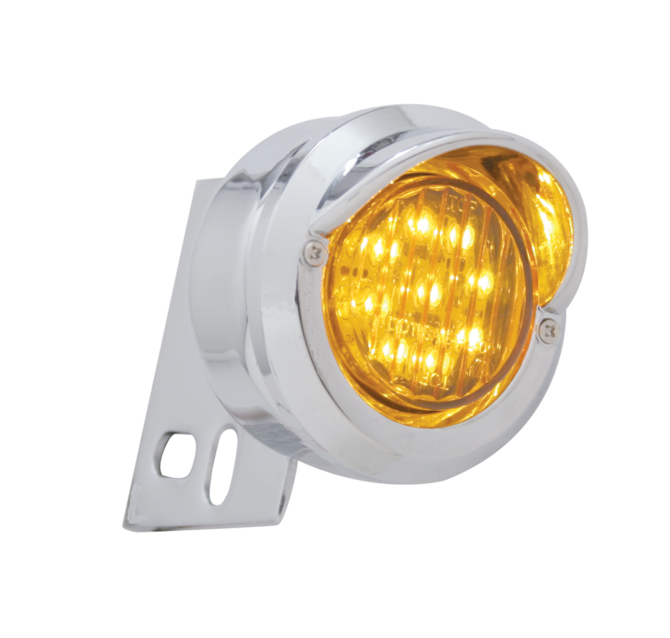 Chrome Steel Mud Flap Hanger End Light Bracket Only - Thumbnail 4