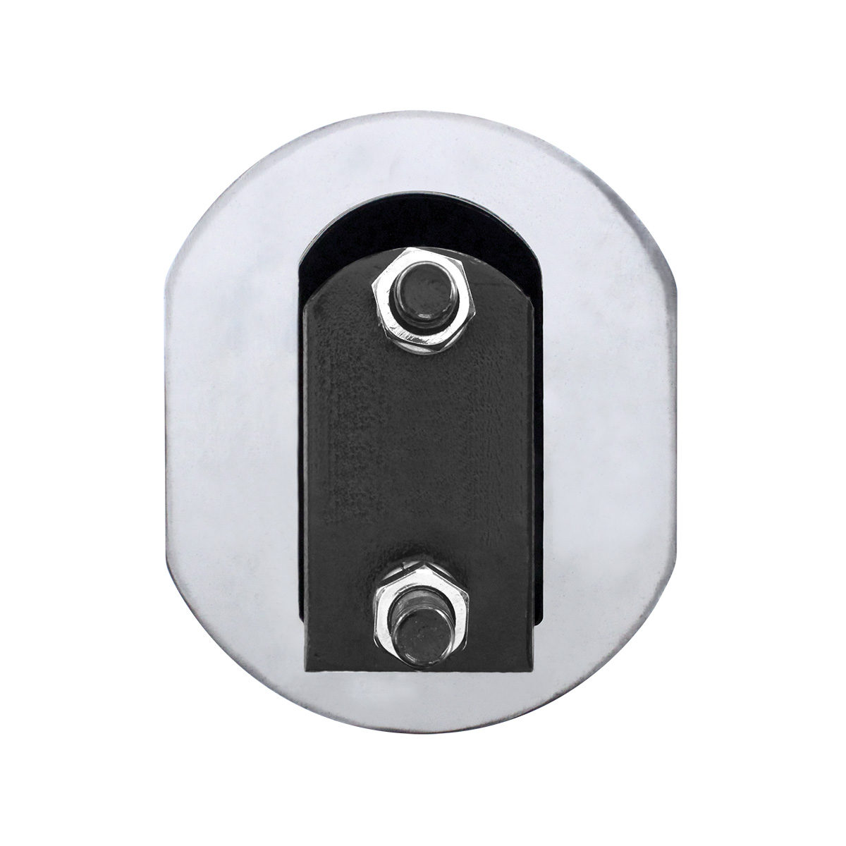 30" Chrome Heavy Duty Mud Flap Hangers - 2" Bolt Pattern (Pair) - Thumbnail 2