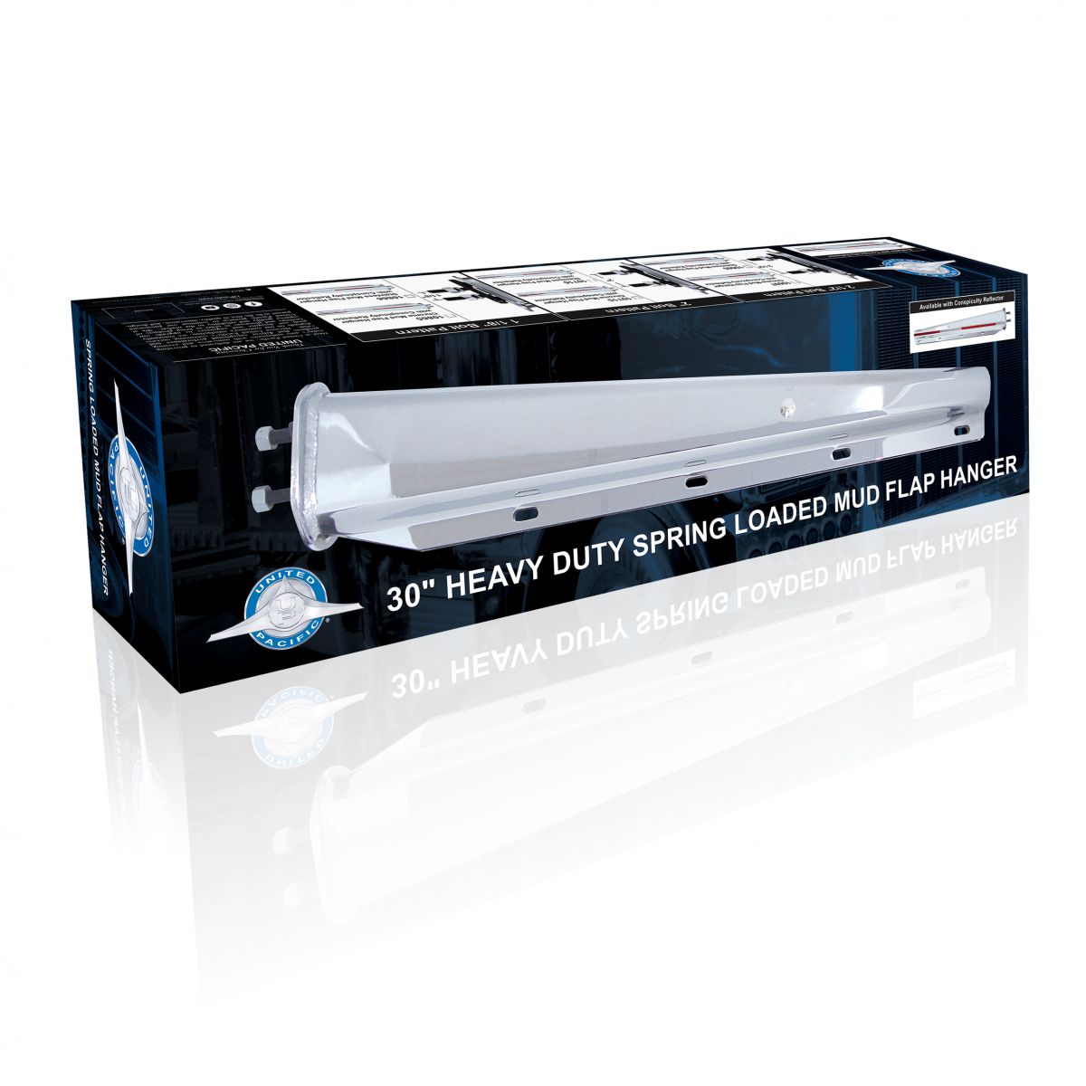 30" 304 Stainless Heavy Duty Mud Flap Hangers - 2" Bolt Pattern (Pair) - Thumbnail 4