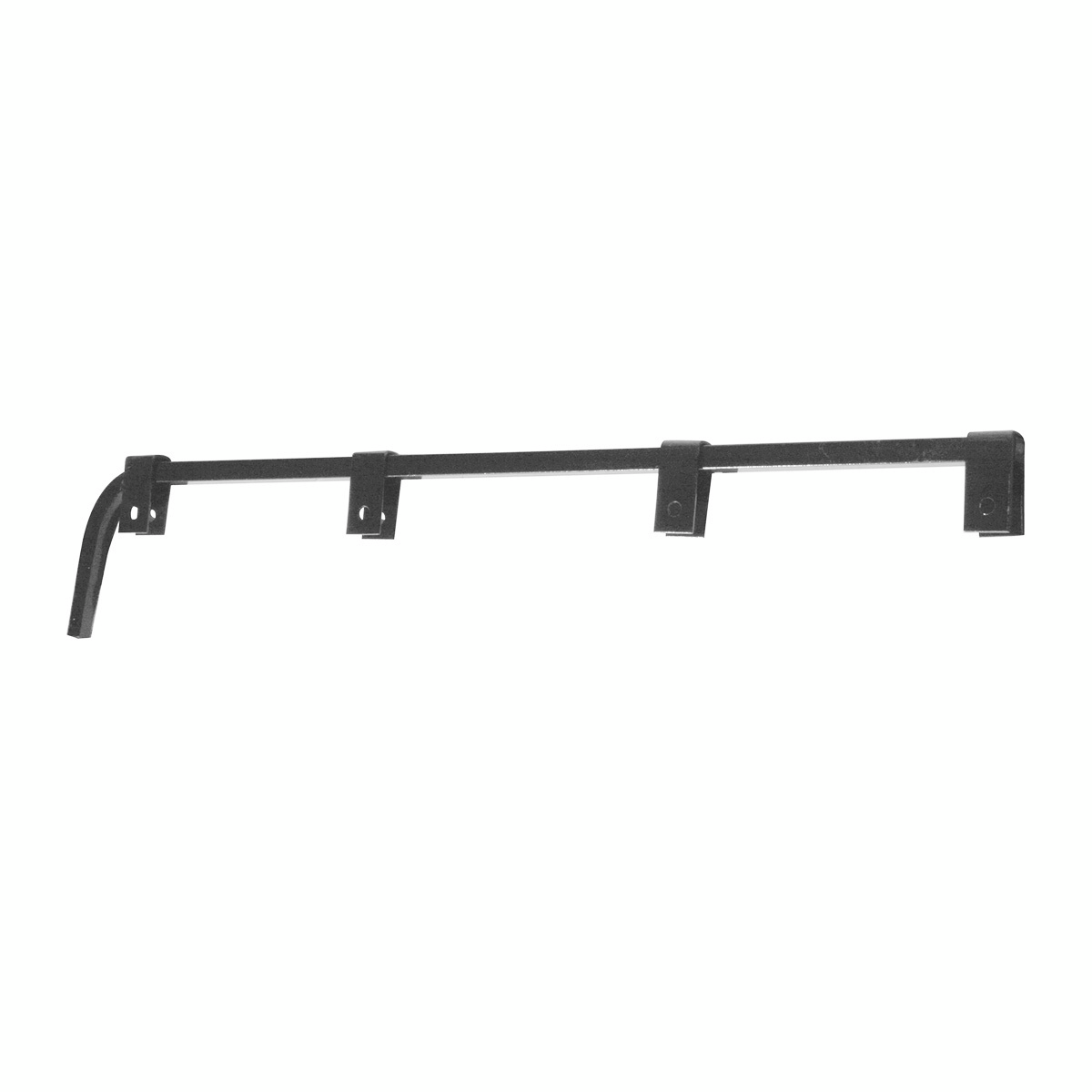 Black Straight Mud Flap Hangers - No Coil (Pair) - Thumbnail 4