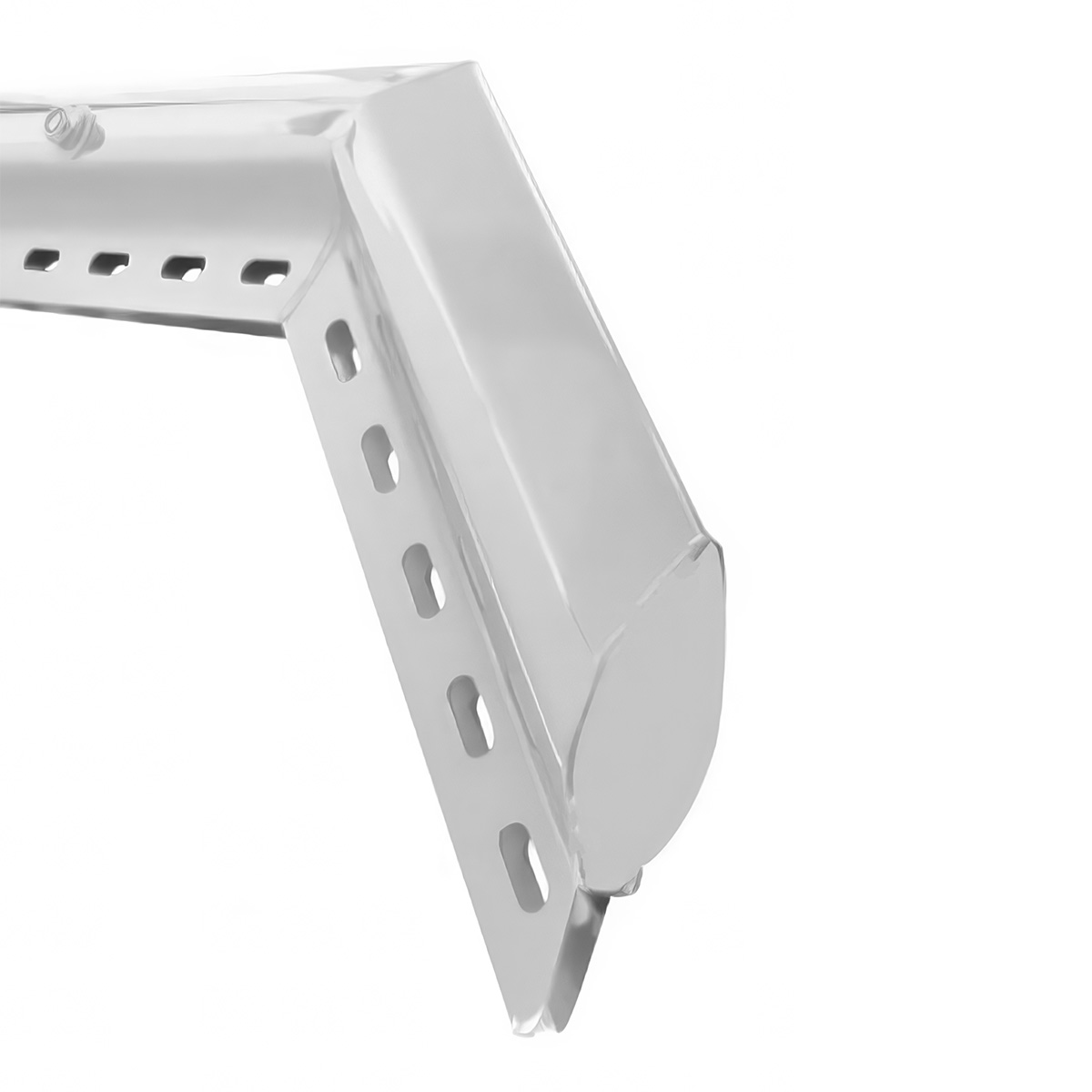 30" Chrome 45-Degree Angled Heavy Duty Mud Flap Hangers - 2" Bolt Pattern (Pair) - Thumbnail 2