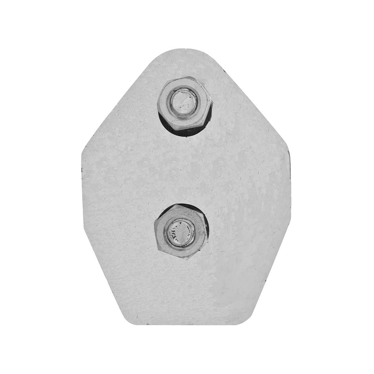 30" Chrome 45-Degree Angled Heavy Duty Mud Flap Hangers - 2" Bolt Pattern (Pair) - Thumbnail 3