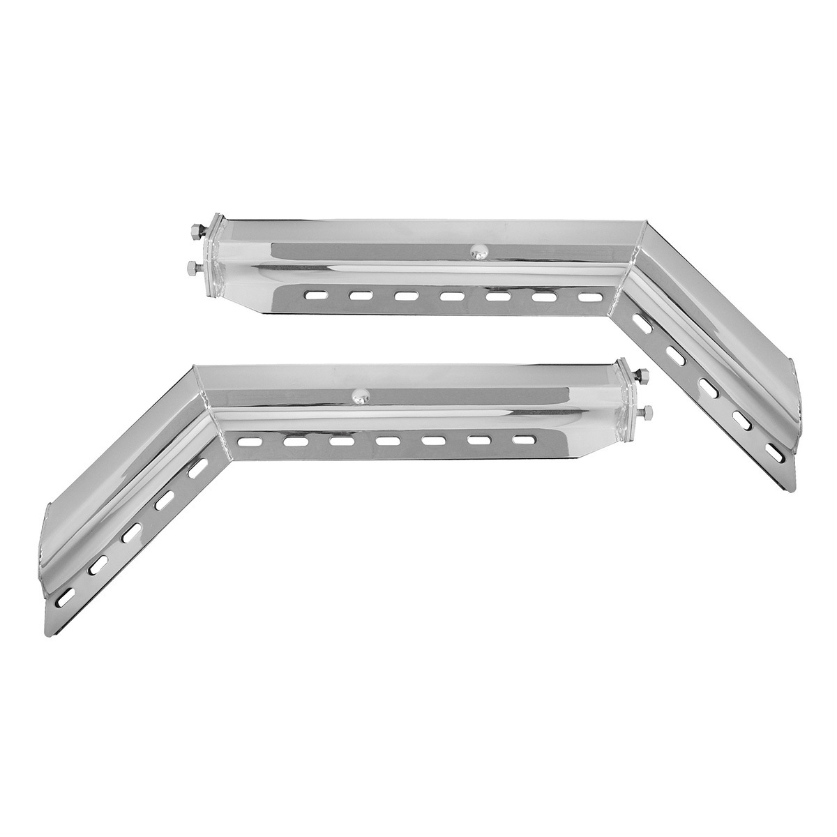 30" Stainless 45-Degree Angled Heavy Duty Mud Flap Hangers - 2" Bolt Pattern (Pair) - Thumbnail 6