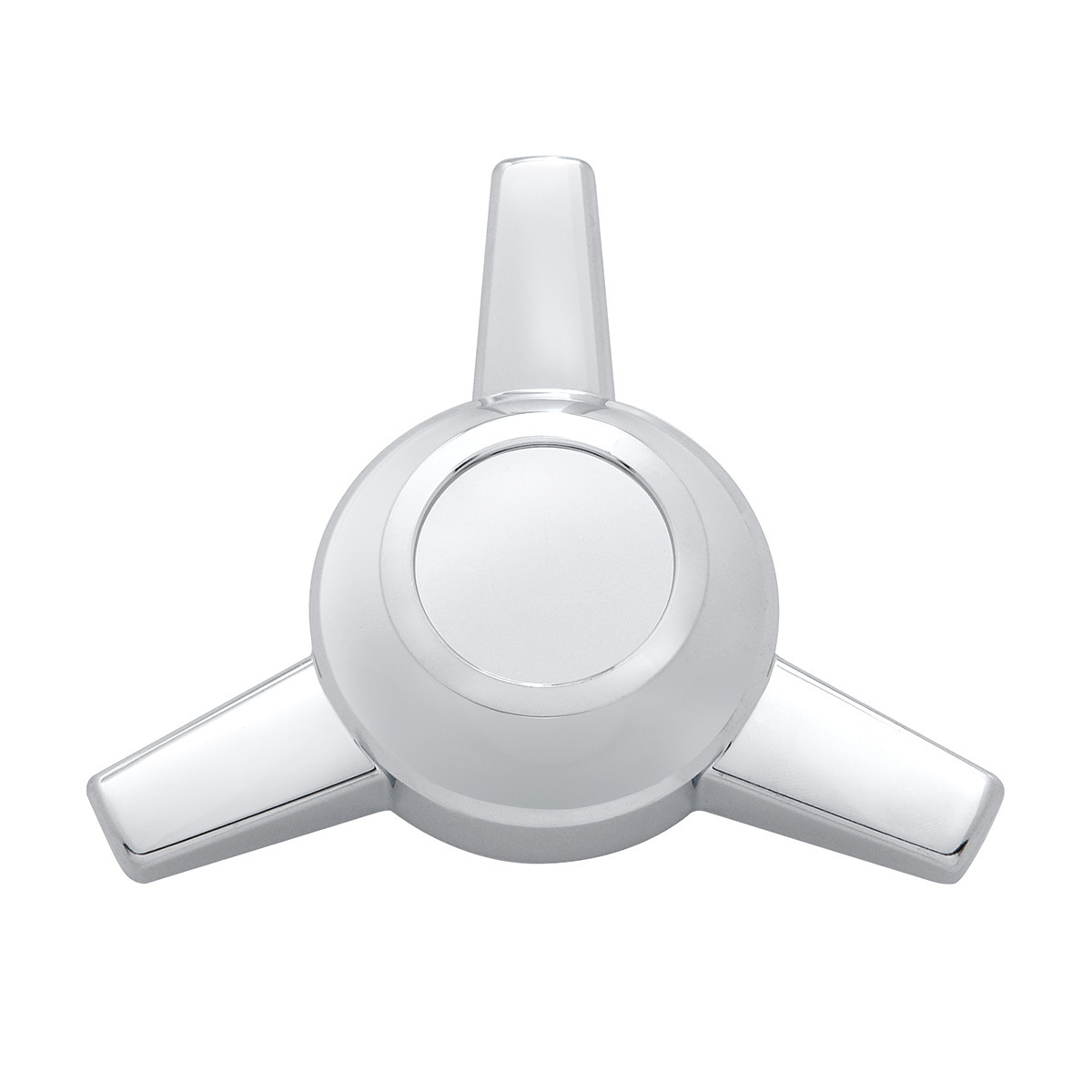 Chrome Metal Die-Cast 3 Straight Bar Spinner Only - Thumbnail 2