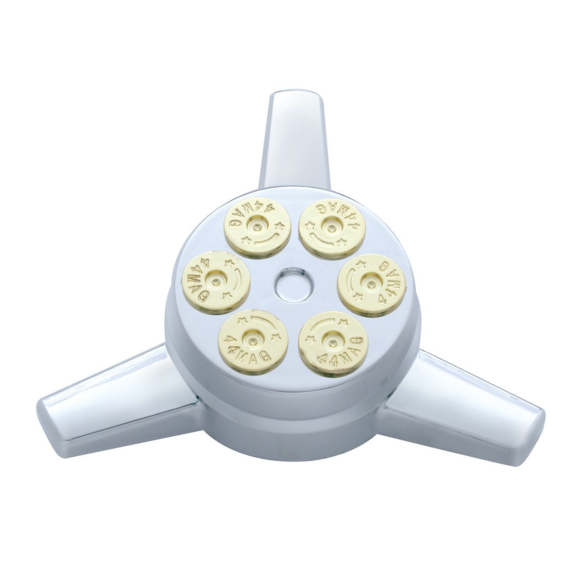 Chrome Plastic Gun Cylinder Hubcap Spinner Only
