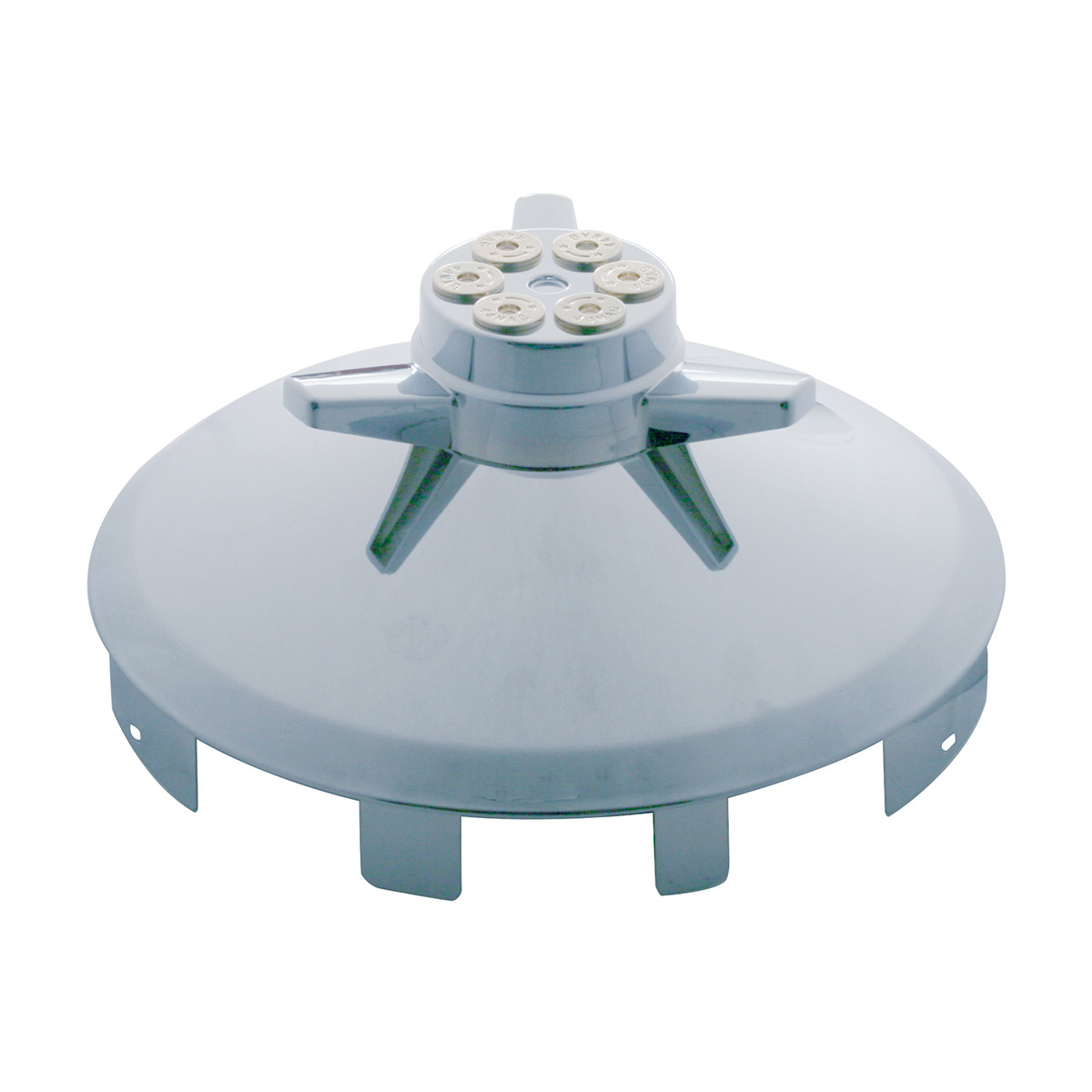 Chrome Plastic Gun Cylinder Hubcap Spinner Only - Thumbnail 2