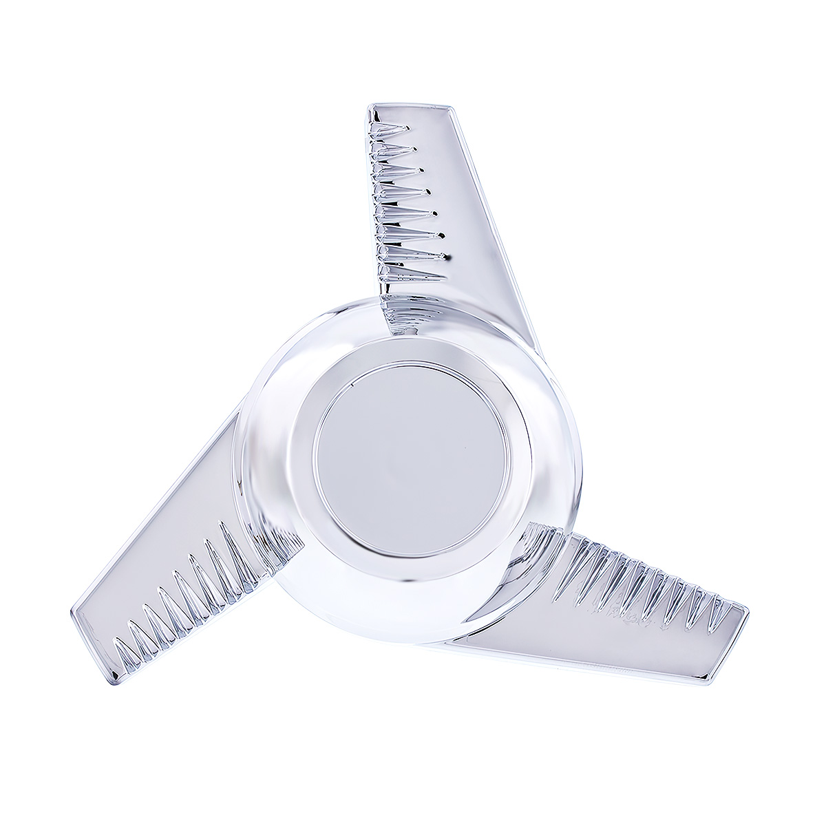Chrome Plastic 3 Bar Left Swing Hubcap Spinner Only - Thumbnail 2