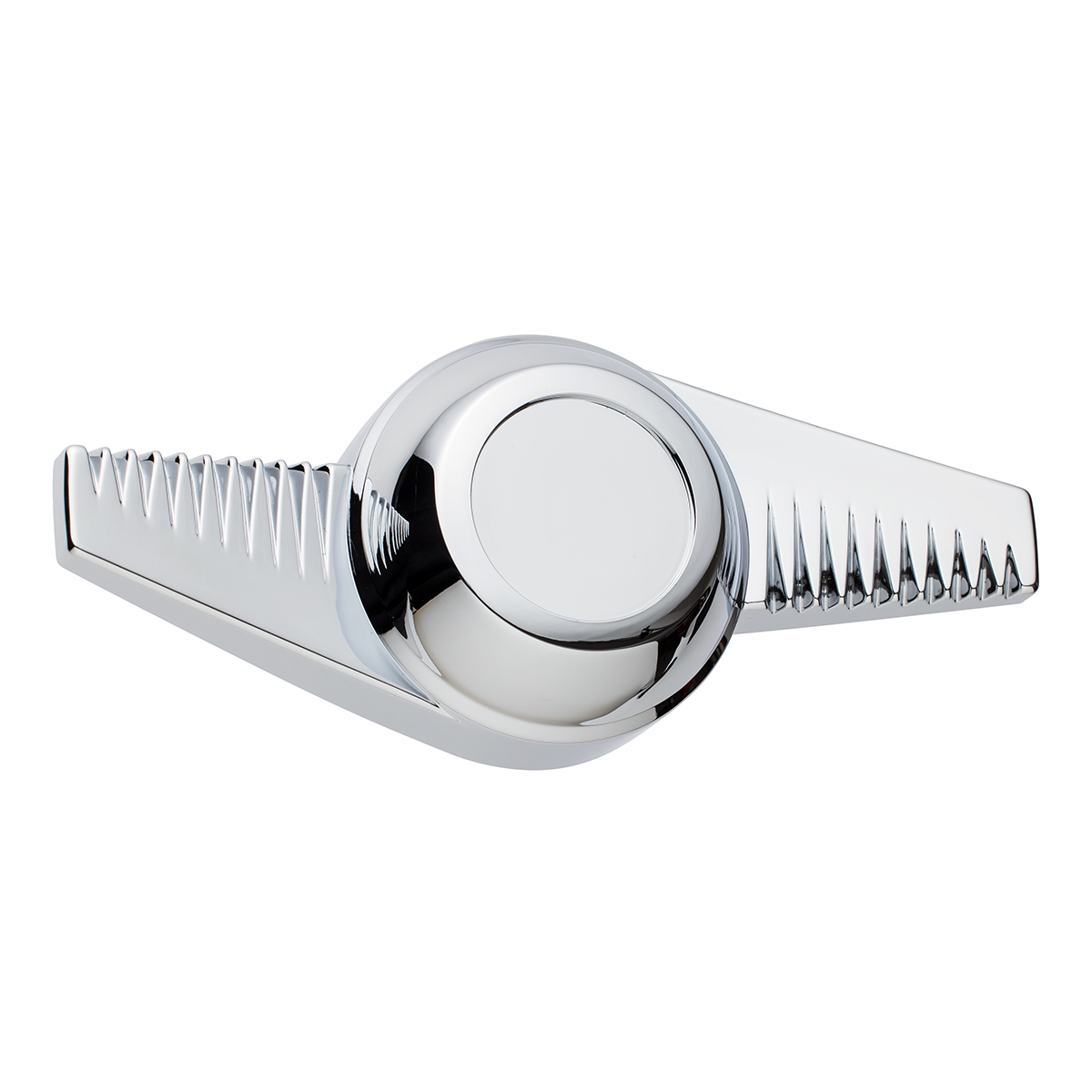 Chrome Plastic 2-Bar "Groovy" Hubcap Spinner - test - Thumbnail 2