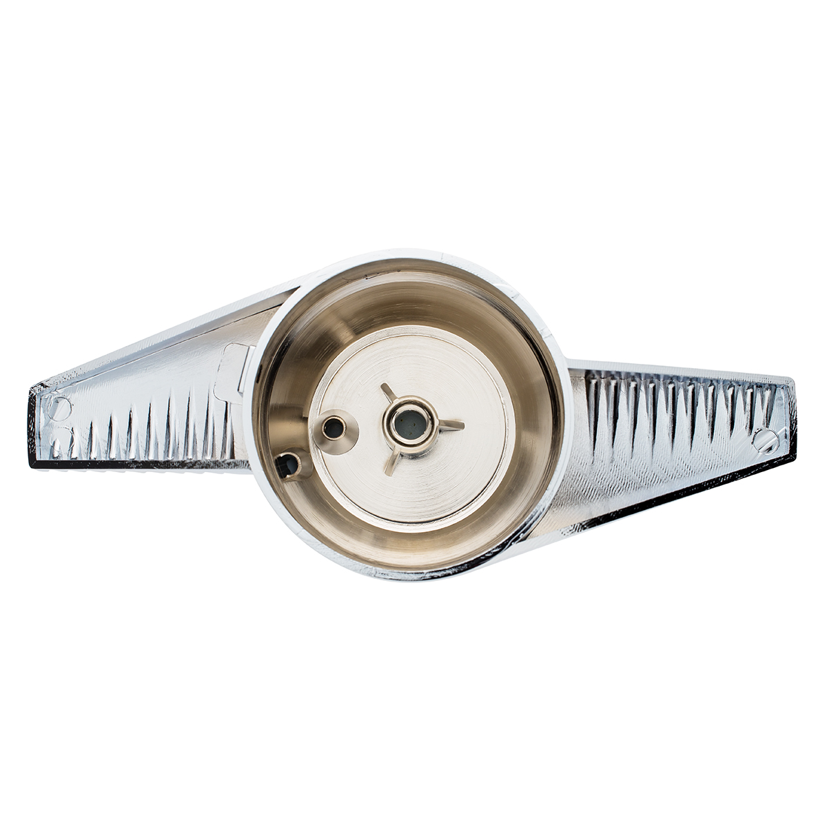 Chrome Plastic 2-Bar "Groovy" Hubcap Spinner - test - Thumbnail 5