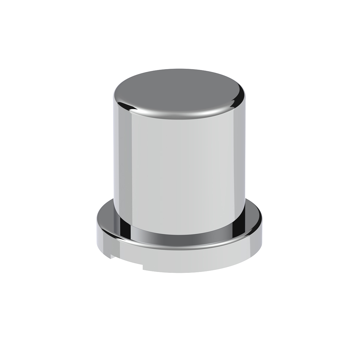 3/4" X 1-1/4" Chrome Plastic Flat Top Nut Covers - Push-On (10-Pack) - Thumbnail 2