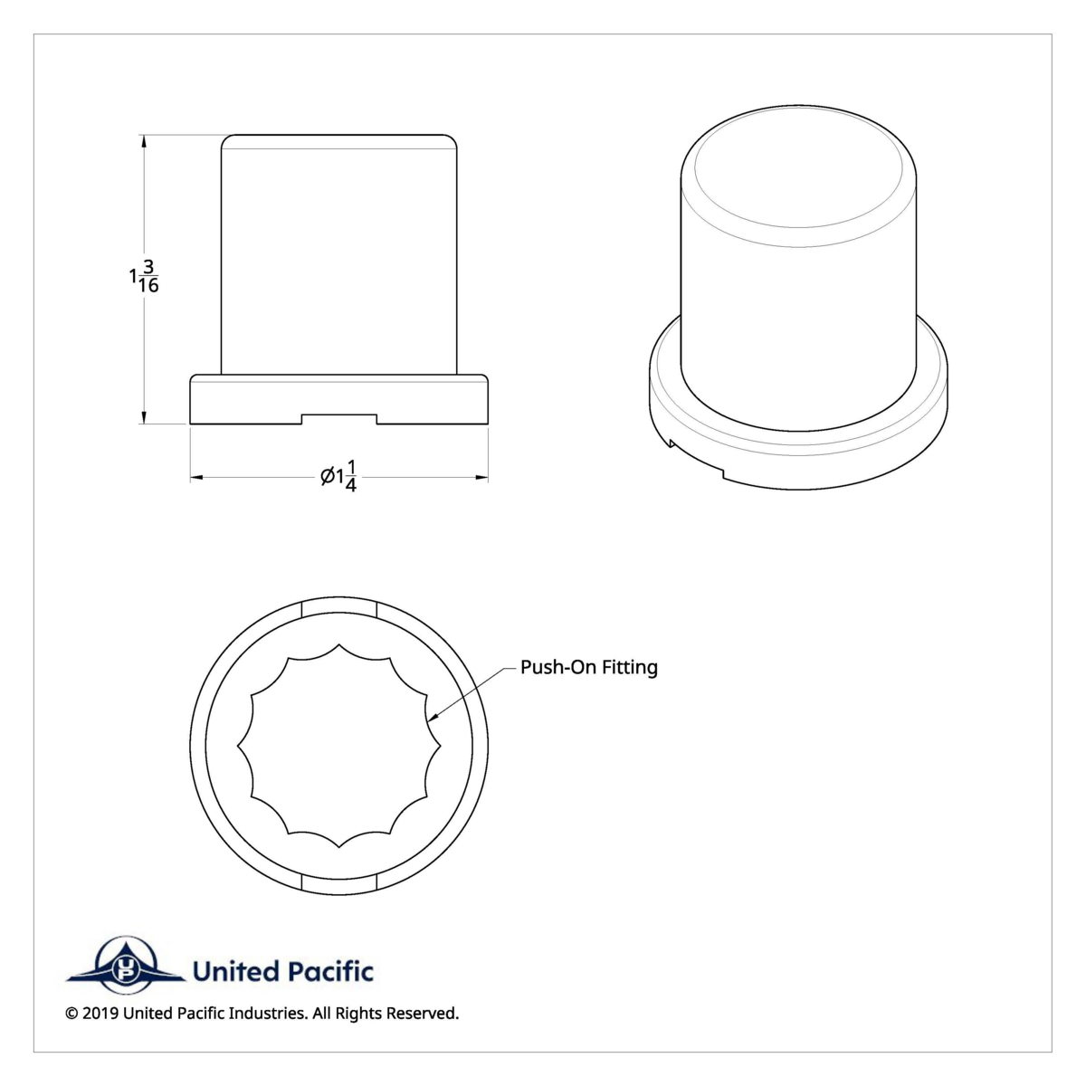 3/4" X 1-1/4" Chrome Plastic Flat Top Nut Covers - Push-On (10-Pack) - Thumbnail 5