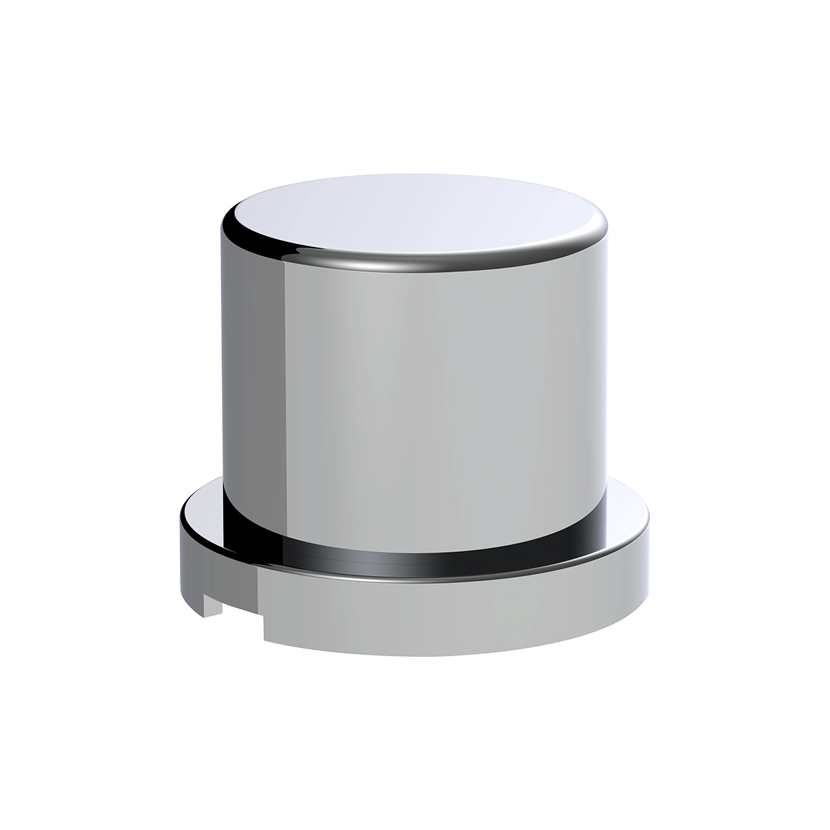 15/16" X 1-3/16" Chrome Plastic Flat Top Nut Cover - Push-On (Bulk) - Thumbnail 7